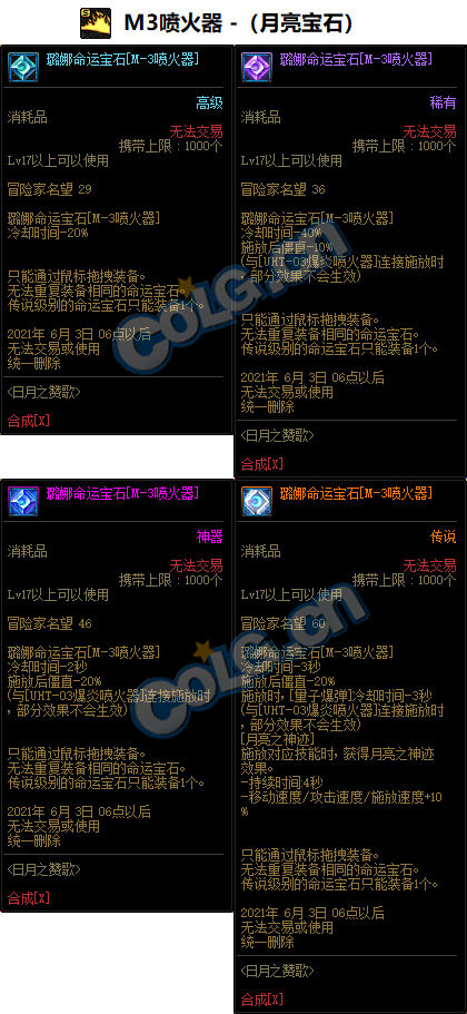 DNF女大枪命运宝石属性怎么样-女枪炮命运宝石属性
