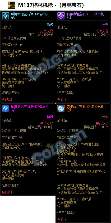DNF女大枪命运宝石属性怎么样-女枪炮命运宝石属性