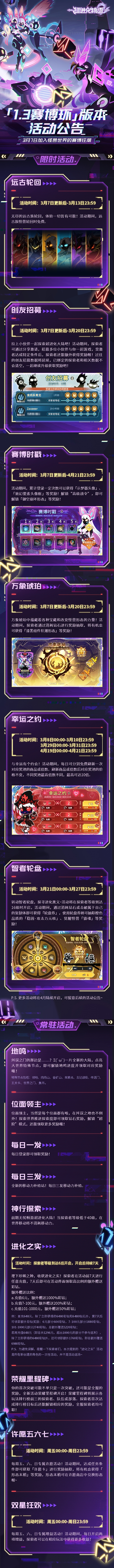 超进化物语21.3版本上线后，哪些福利不容错过